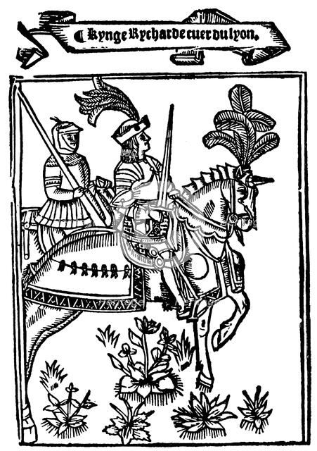 Richard I Coeur de Lion (Lionheart), 12th century King of England, 1528. Artist: Wynkyn de Worde