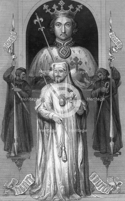 Richard II and Henry IV, Kings of England.Artist: TA Prior