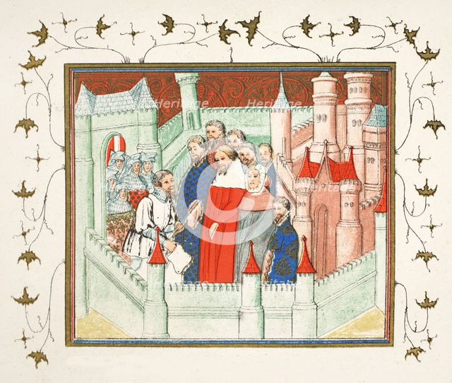 Richard II at Flint castle where he was delivered prisoner to Bolingbroke his rival to the throne, 1