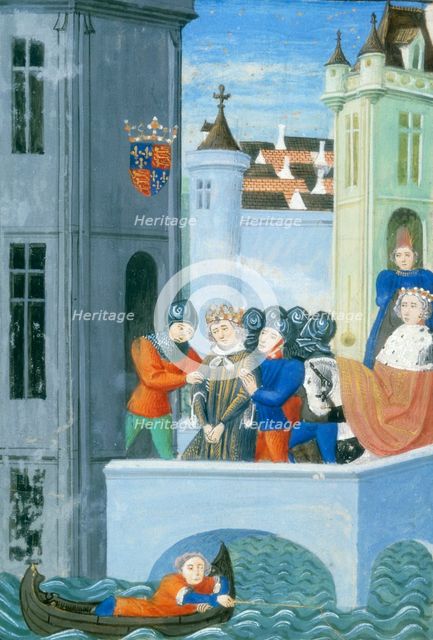 Richard II being taken into the Tower of London, 1399, (c1460-c1480). Creator: Unknown.