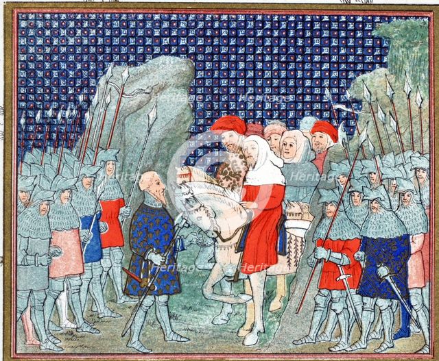 Richard II betrayed at Penmaur Rhos and taken prisoner by the Duke of Northumberland, 19th Century.