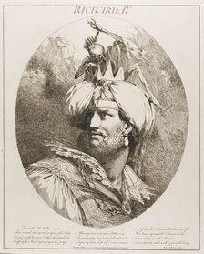 Richard II, from Twelve Characters from Shakespeare, May 20, 1775 (originally published), pub. 1809. Creator: John Hamilton Mortimer