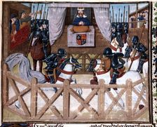 Richard II, King of England, presiding at a tournament, 1377-1379 (15th century)