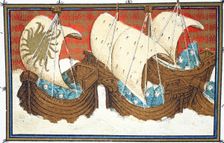 Richard II's and his fleet landing Milford Haven, 19th Century