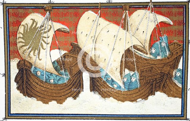 Richard II's and his fleet landing Milford Haven, 19th Century.