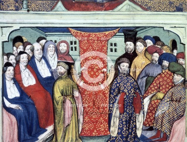 Richard II's empty throne, Westminster Hall, London, 30 September 1399, (c1400).  Creator: Unknown.