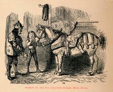 Richard III. and his celebrated Charger, White Surrey . Artist: John Leech