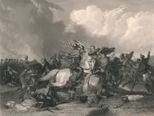 Richard III. and the Earl of Richmond at the Battle of Bosworth 1485, (mid 19th century). Creator: J Rogers
