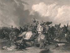 Richard III. and the Earl of Richmond at the Battle of Bosworth 1485, (mid 19th century). Creator: J Rogers