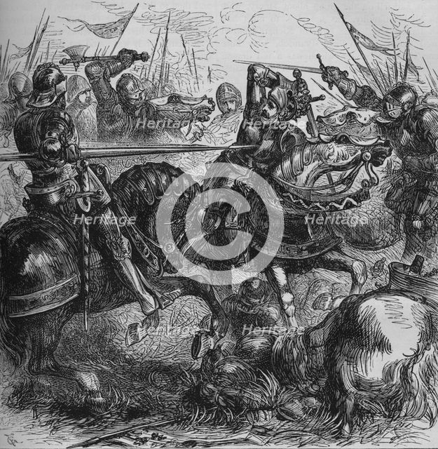 'Richard III at Bosworth', 22 August 1485, (c1880). Artist: Unknown.