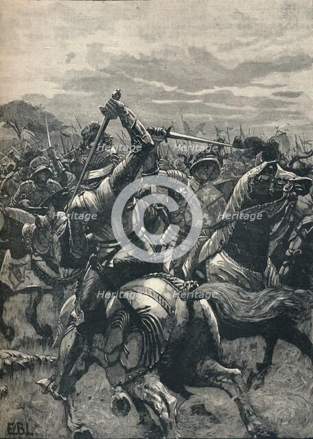 Richard III at the Battle of Bosworth, 1485 (1905). Artist: Unknown.
