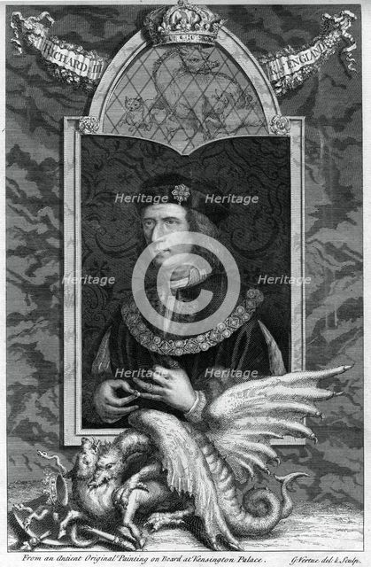 Richard III of England, (18th century).Artist: George Vertue