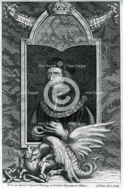 Richard III of England, (18th century).Artist: George Vertue