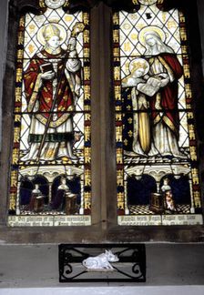 Richard III, stained glass window, Middleham, North Yorkshire. Artist: J Allen