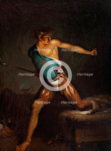 Richard III terrified by nightmarish visions. Shakespeare, Act 5, Scene 9, n.d., c1770-1800. Creator: Nicolai Abraham Abildgaard.