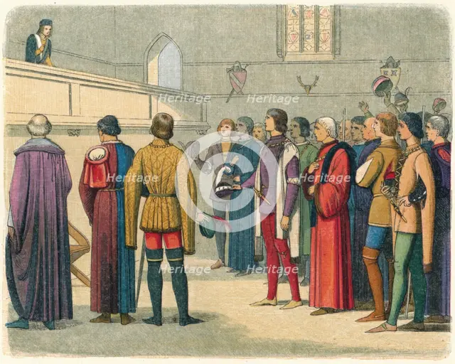 'Richard invited to assume the crown', 1483 (1864). Artist: James William Edmund Doyle.