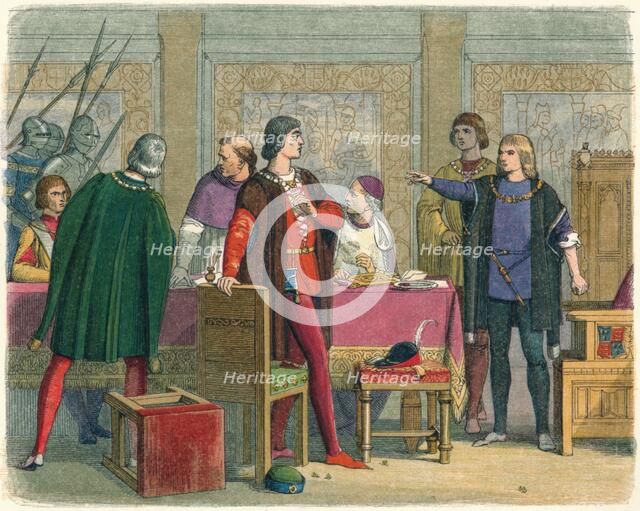 'Richard orders the arrest of Hastings', 1864. Artist: James William Edmund Doyle.