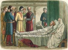 Richard pardons the archer who shot him 1199 (1864). Artist: James William Edmund Doyle