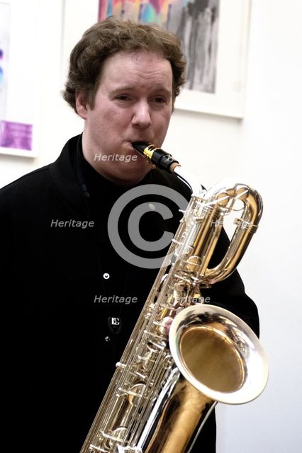 Richard Shepherd, Martin Shaw Quintet, Clocktower Cafe Jazz Club, Croydon, Dec 2025. Creator: Brian O'Connor.