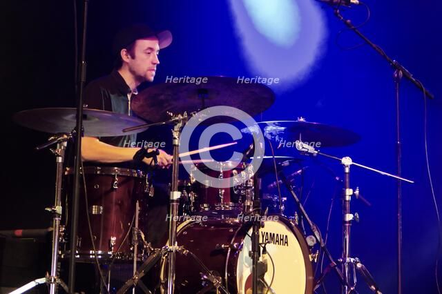 Richard Spaven, Love Supreme Jazz Festival, Glynde Place, East Sussex, 2015. Artist: Brian O'Connor.