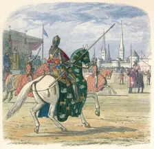Richard stops the duel between Hereford and Norfolk 1398 (1864). Artist: James William Edmund Doyle