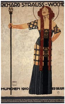 Richard Strauss Week, 1910. Artist: Hohlwein, Ludwig (1874-1949)