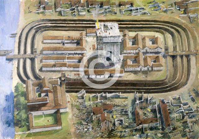 Richborough Roman Fort, 2nd century, (1990-2010).  Artist: Ivan Lapper.