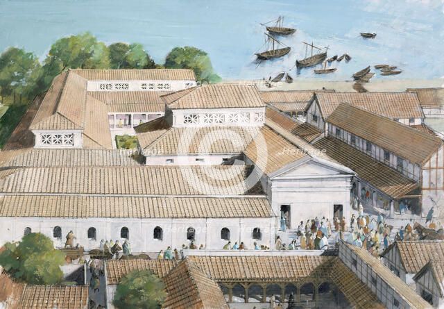 Richborough Roman Fort, 3rd century. (1990-2010). Artist: Ivan Lapper.