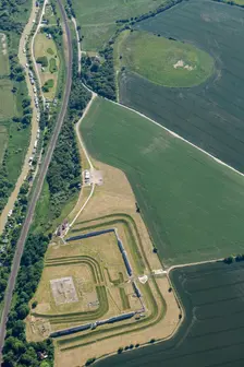 Richborough Roman fort and amphitheatre, Kent, 2022. Creator: Damian Grady