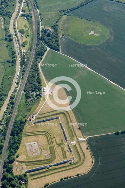 Richborough Roman fort and amphitheatre, Kent, 2022. Creator: Damian Grady.