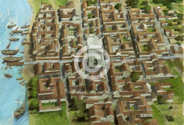 Richborough Roman Fort, Kent, c3rd century (1990-2010). Artist: Ivan Lapper.