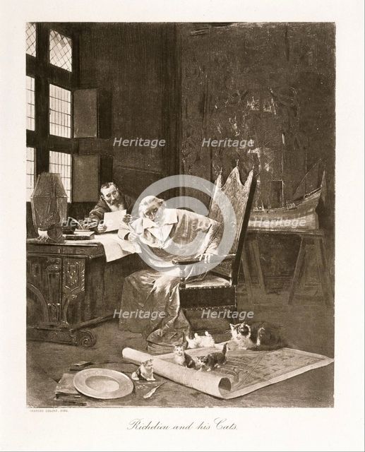 Richelieu and his cats, ca 1868.
