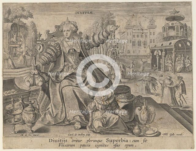 Riches (Divitiae), ca. 1600. Artist: Mallery, Karel van (1571-c. 1635)