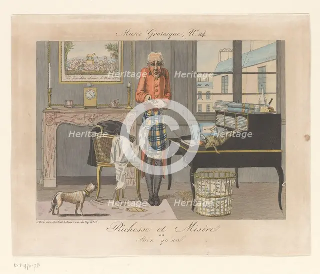 Richesse et misère ou rien qu'un, 1818. Creator: Louis Maloeuvre.