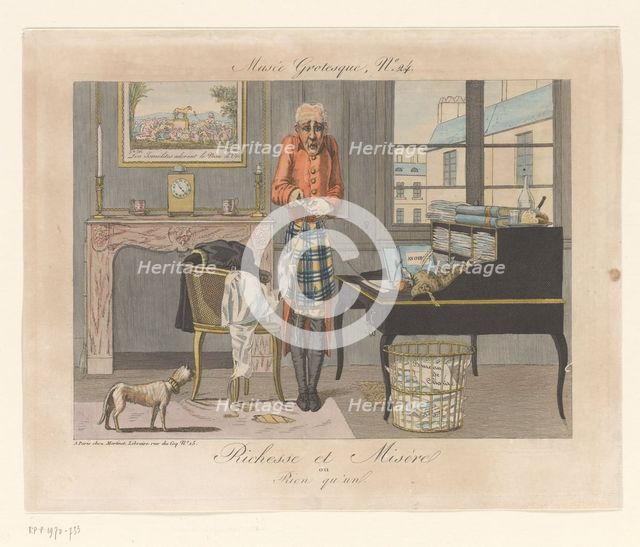 Richesse et misère ou rien qu'un, 1818. Creator: Louis Maloeuvre.