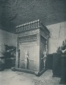 Richly Carved Canopic Shrine Glittering with Gold c1935. Artist: Harry Burton