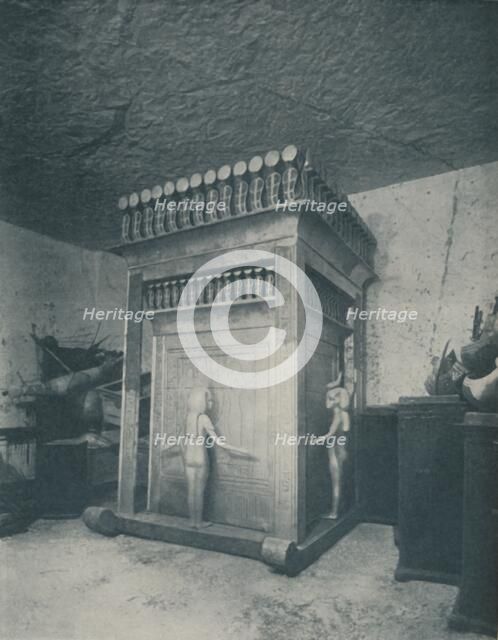 'Richly Carved Canopic Shrine Glittering with Gold', c1935. Artist: Harry Burton.