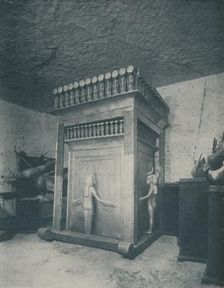 Richly Carved Canopic Shrine Glittering with Gold c1935. Artist: Harry Burton