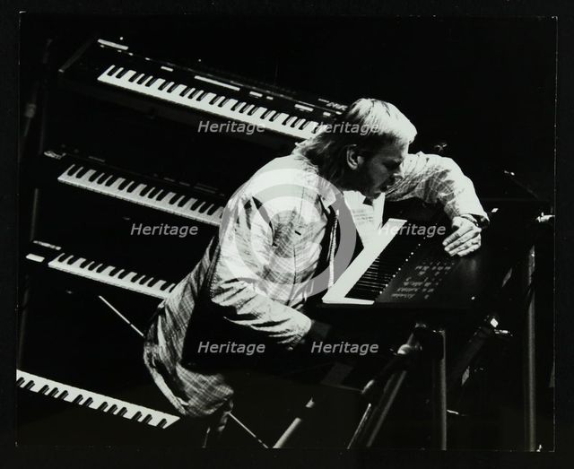 Rick Wakeman performing at the Forum Theatre, Hatfield, Hertfordshire, 6 October 1987. Artist: Denis Williams