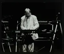 Rick Wakeman performing at the Forum Theatre, Hatfield, Hertfordshire, 6 October 1987. Creator: Denis Williams