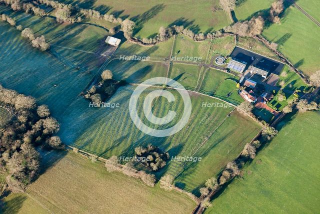 Ridge and furrow earthworks at Lillicot Farm, Worcestershire, 2014. Creator: Historic England Staff Photographer.