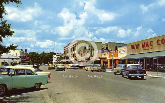 Ridgewood Avenue looking towards Circle Park, Sebring, Florida, USA, 1959. Artist: Unknown