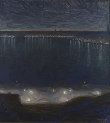 Riddarfjärden, Stockholm. Artist: Jansson, Eugène (1862-1915)
