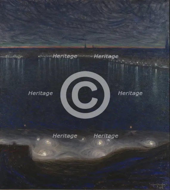 Riddarfjärden, Stockholm. Artist: Jansson, Eugène (1862-1915)
