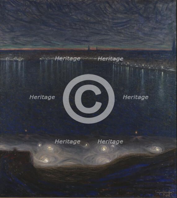 Riddarfjärden, Stockholm. Artist: Jansson, Eugène (1862-1915)