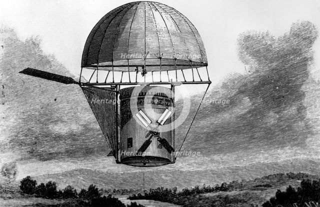 Riddle's aerial ship, 1892. Creator: Unknown.