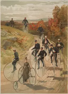 Ride a bike, c.1880. Creator: Sandham, Henry (1842-1910)