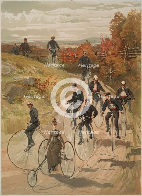 Ride a bike, c.1880. Creator: Sandham, Henry (1842-1910).