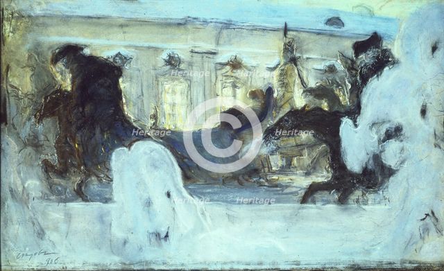 Ride of the Empress Catherine II, 1906. Artist: Serov, Valentin Alexandrovich (1865-1911)