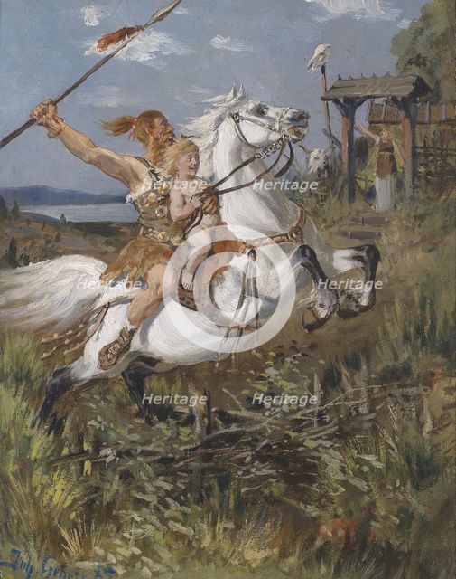 Ride of a Hun, 1885. Creator: Gehrts, Johannes (1855-1921).